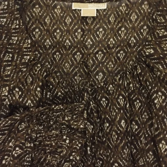 Michael Kors Peasant-style Blouse Size 10 - Picture 4 of 5